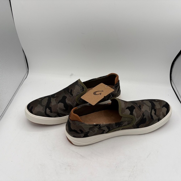 OluKai Lae'ahi Pa'i Husk/ Ke au Green Camo Slip On Shoes Size 12 NWT - Picture 5 of 8